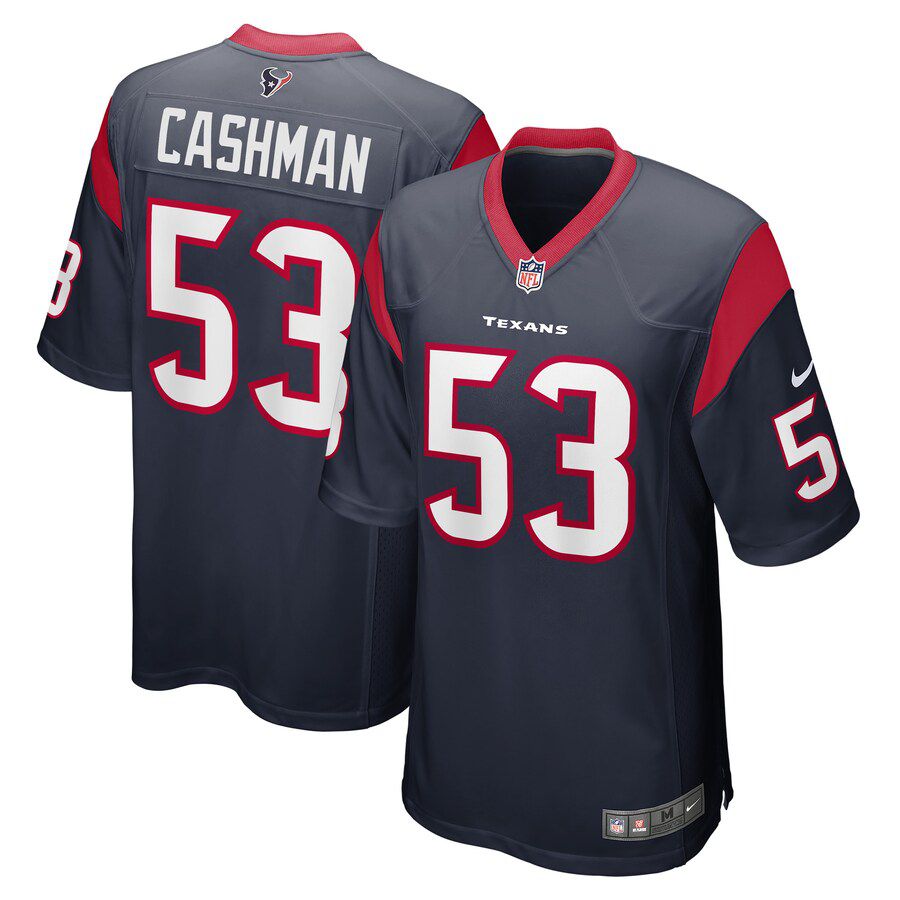 Men Houston Texans #53 Blake Cashman Nike Navy Game Player NFL Jersey
